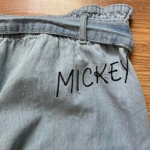 Mickey Mouse Paperbag Denim Pants